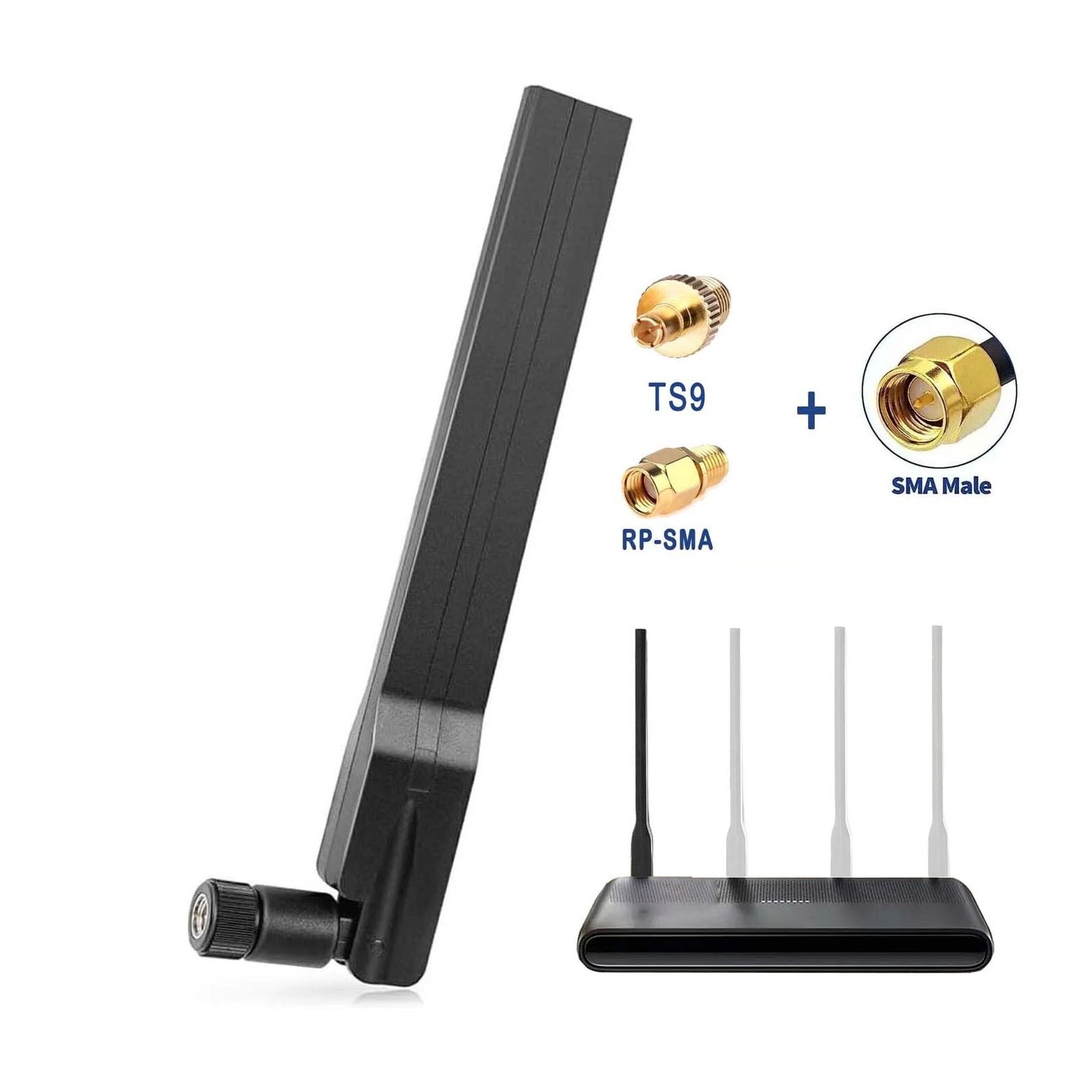 4G+ LTE 5G Antenna Full 600-6000MHz WiFi 6 SMA/TS9/RP-SMA T-Mobile Verizon AT&T