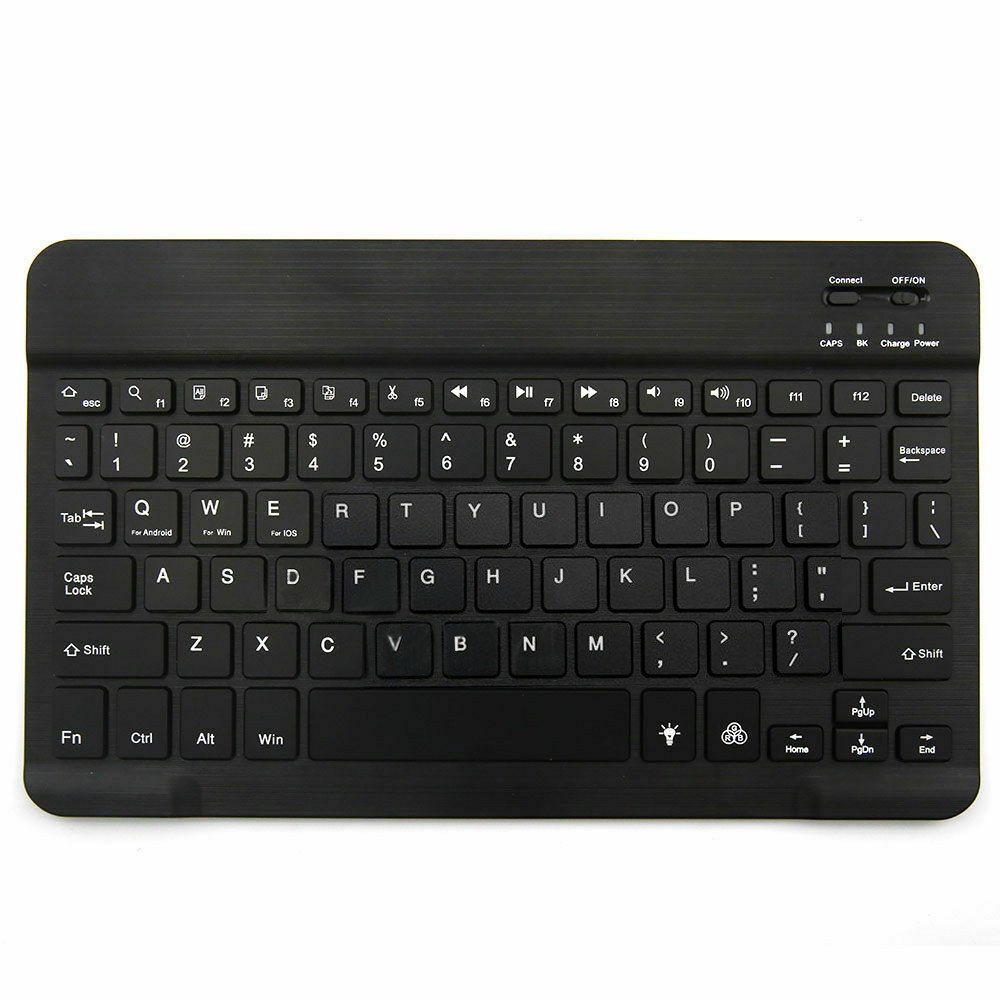 BLACK 10″ Wireless Slim Bluetooth Keyboard Universal For iPad PC Laptop Tablet