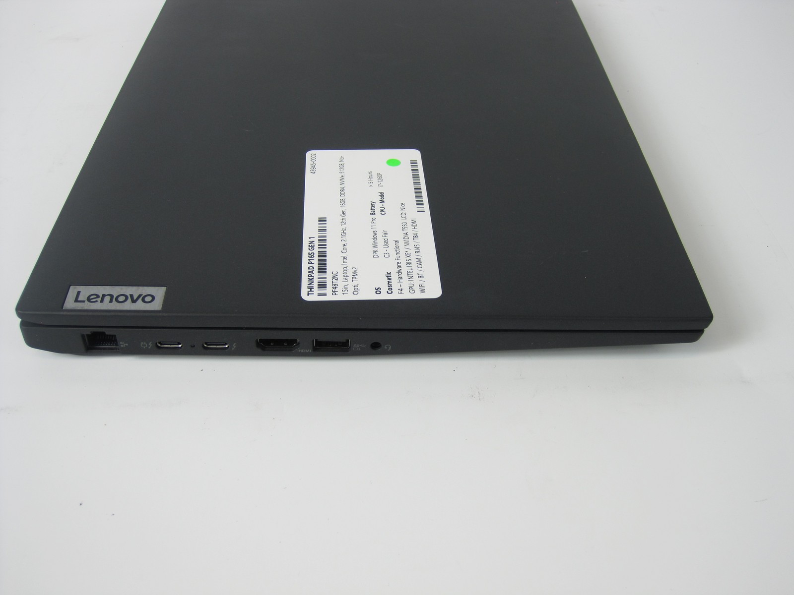 Lenovo ThinkPad P16s Gen 1 15″ 16GB DDR4 i7-1260P 2.1GHz 512GB NVMe Win11Pro