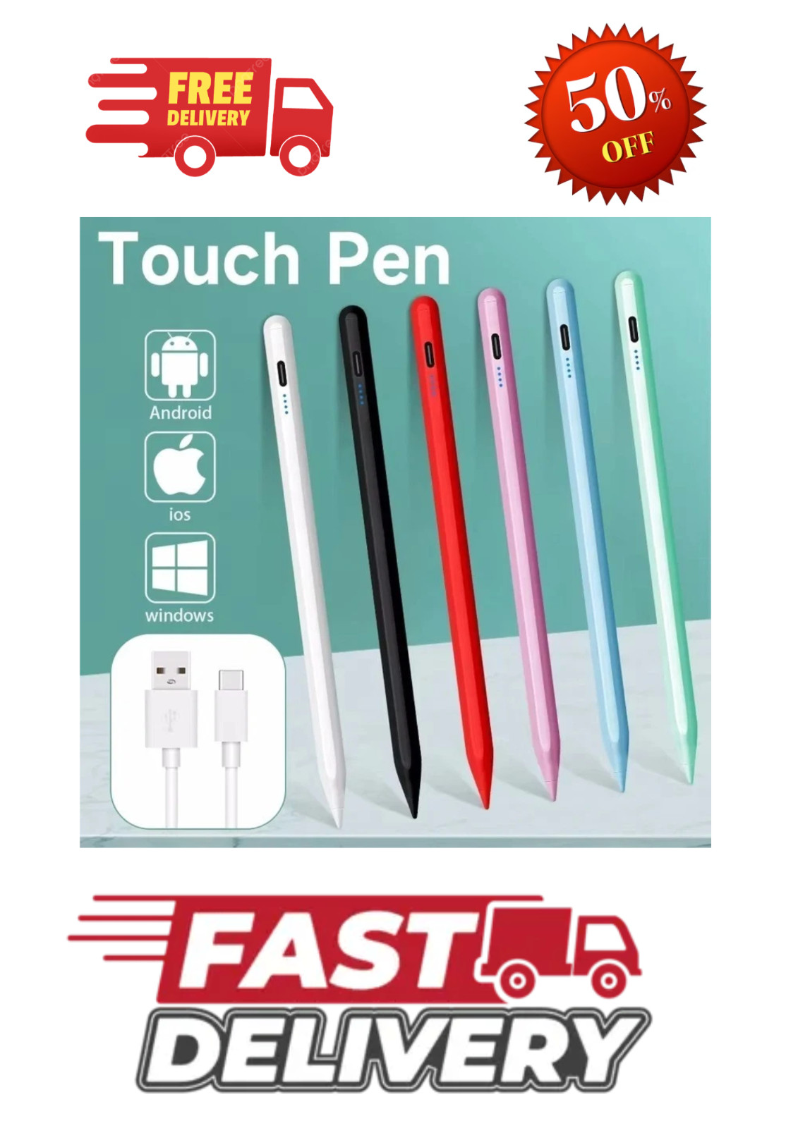 New Universal Stylus Pen for Tablet Touch Pen for iPad Apple Pencil Mobile Phone