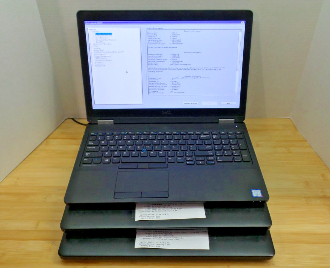 Lot of 3 DELL Latitude E5570 | 15 in | i5-6300U | NO RAM | NO SSD or Charger