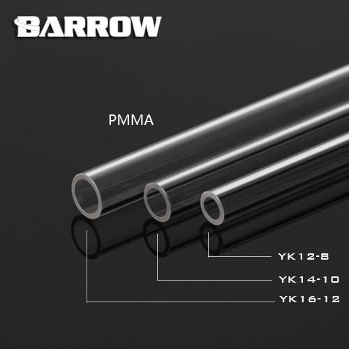 Barrow YK12-8 12/8mm Acrylic Rigid HardTube (500mm) – Clear 221782511280400