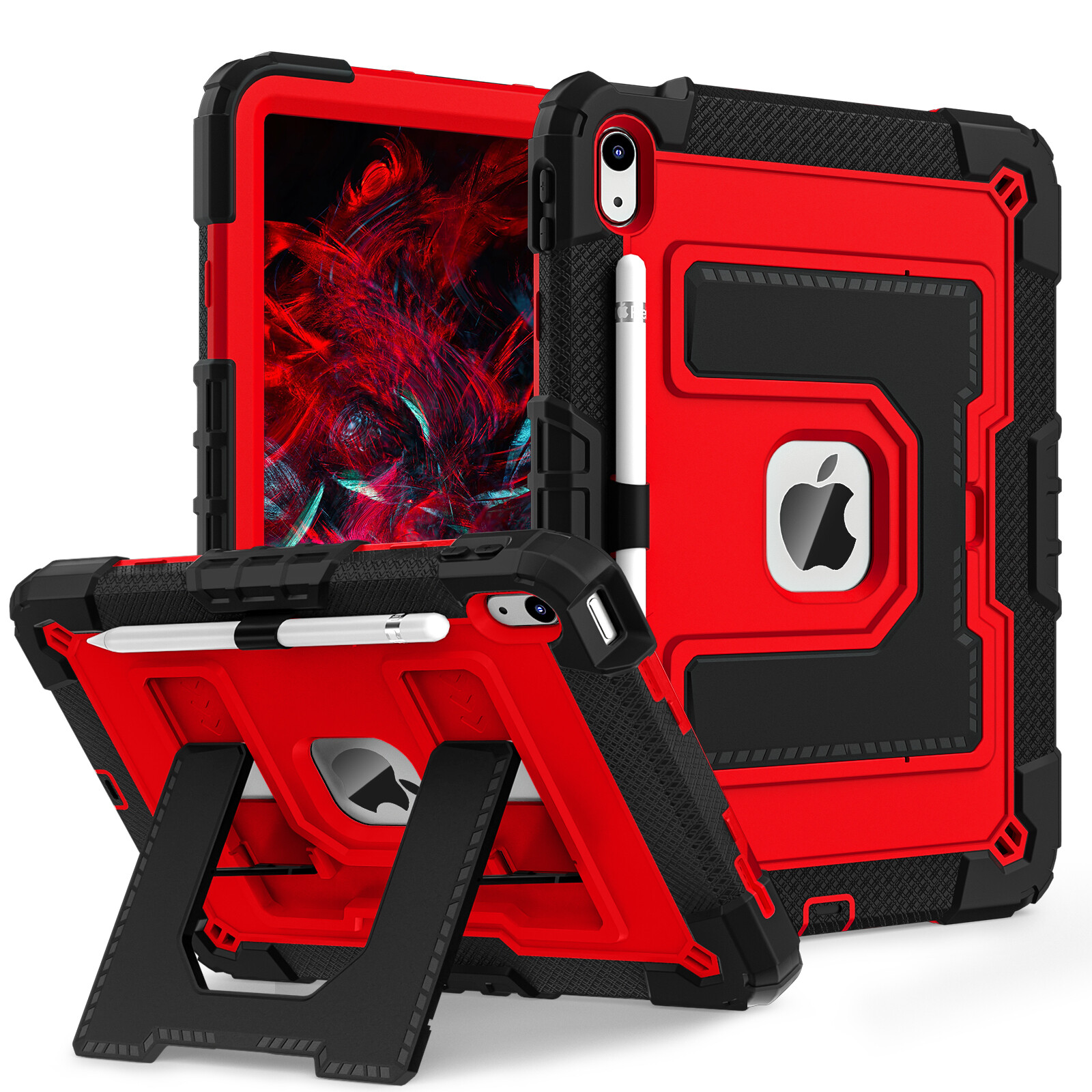 For Apple iPad A16/10th Gen Air 11 M4/M3/M2 Rugged Heavy Duty Stand Case w Strap