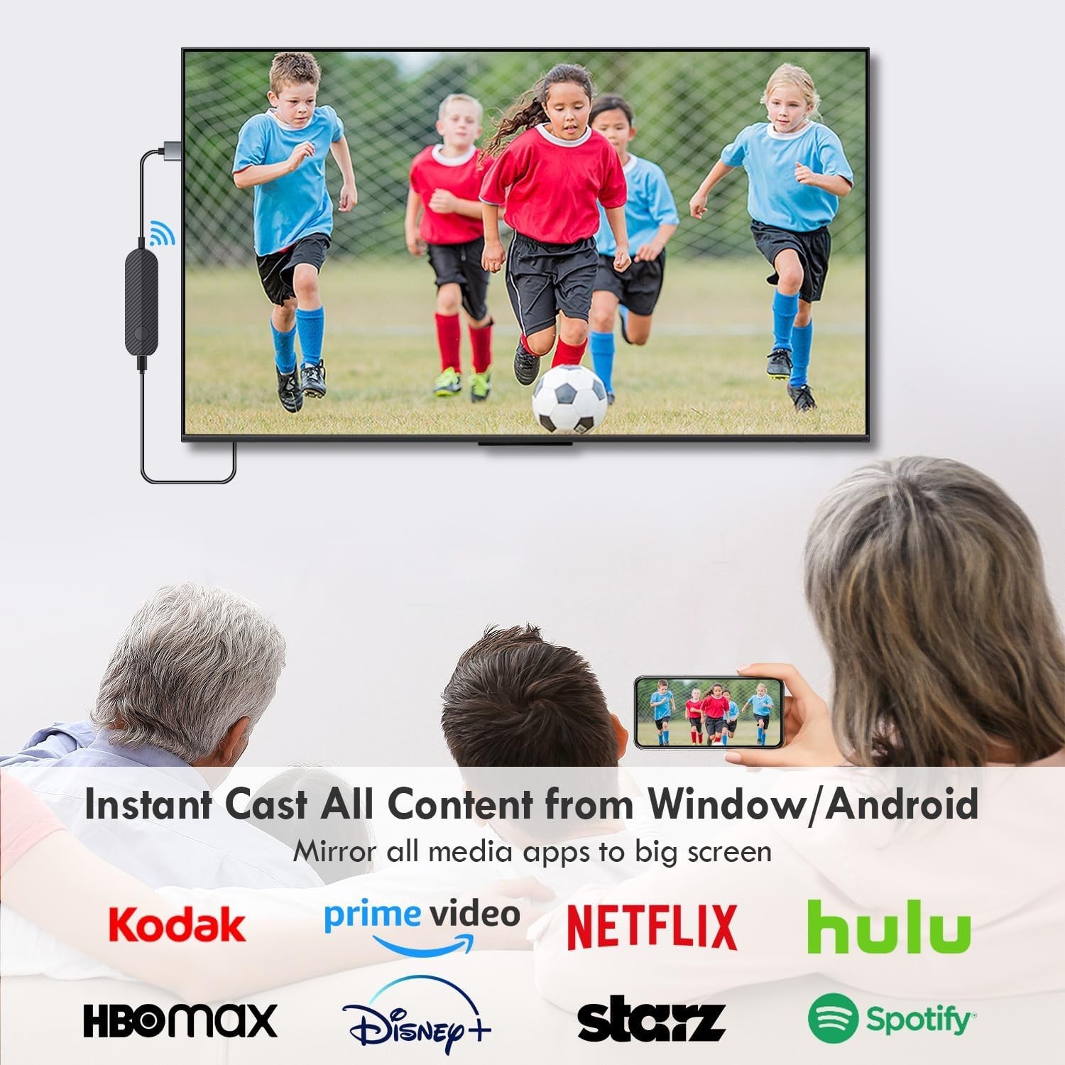 Portable 4K HDMI Streaming Stick for iOS & Android