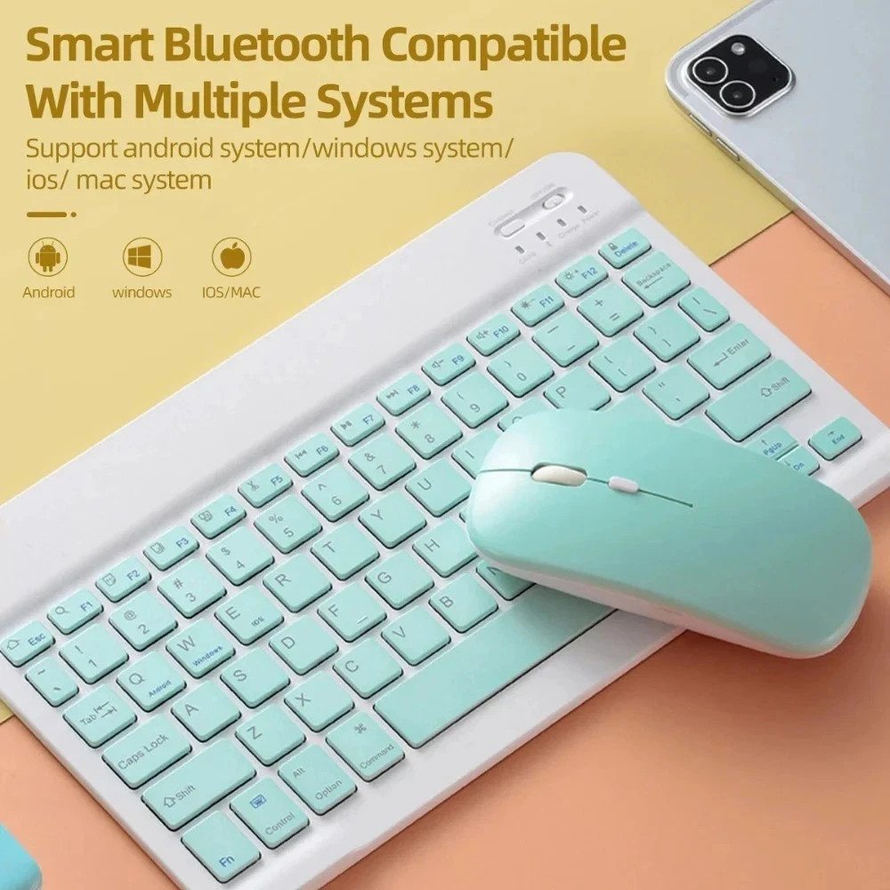 Silent Bluetooth Mouse Marcaron Computer Laptop Optical Mouse Wireless for iPad