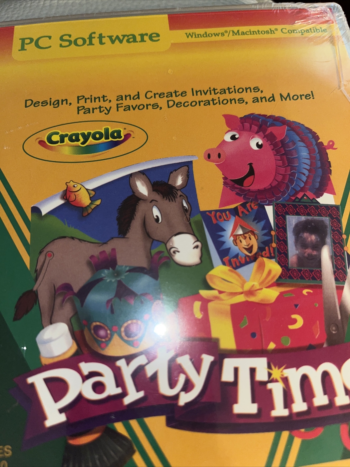 NEW SEALED Crayola Party Time PC Software video game WINDOWS OR MAC AGES 5-10