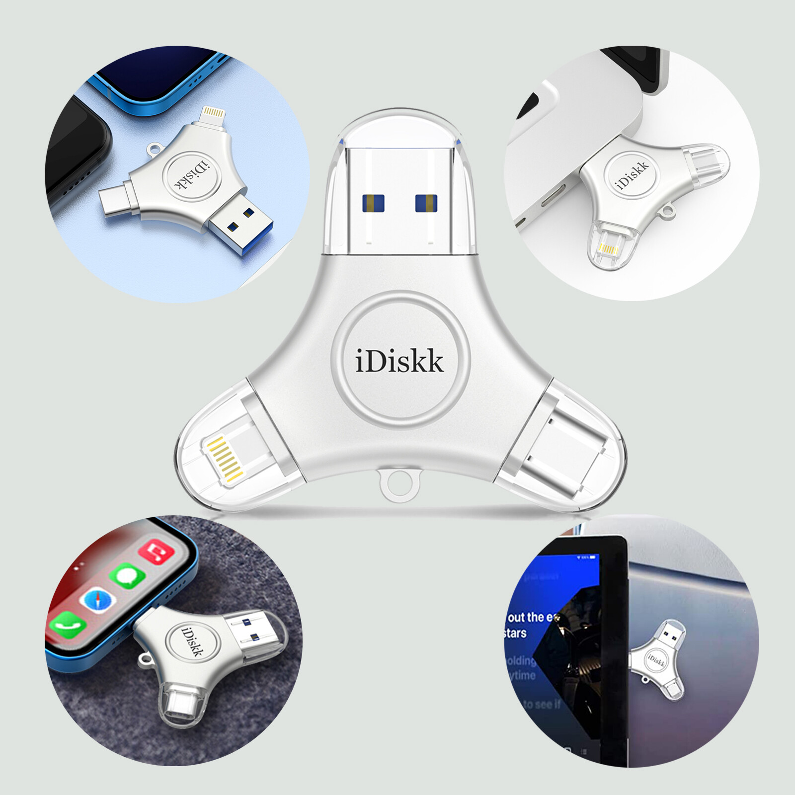 Apple mfi certified 3 in1 USB 3.0 Flash Drive Memory Photo Stick for iPhone iPad