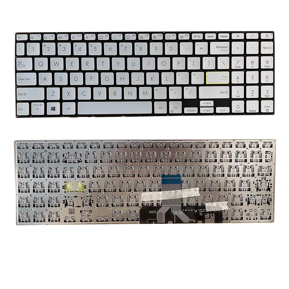 Laptop Keyboard For ASUS L510MA L510KA Silver United States US Without Frame