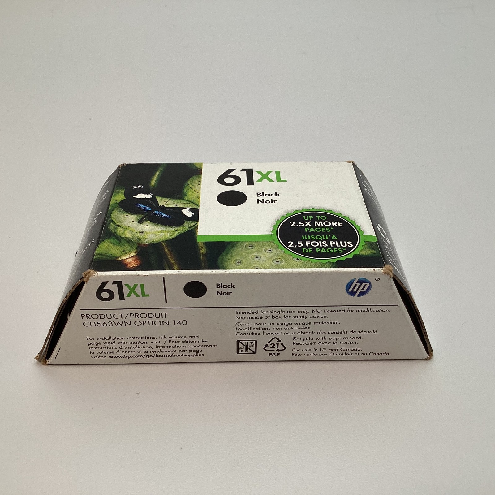 HP 61XL (CH563WN) Original High Yield Black Ink Cartridge – EXPIRED JUL 2023