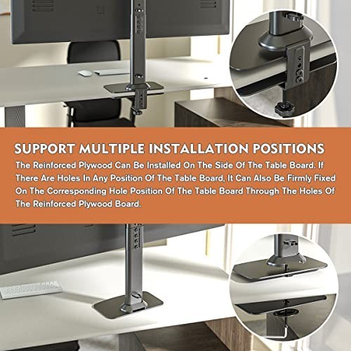 Monitor Mount Reinforcement Plate for Thin, Glass and Other Fragile Tabletop,…