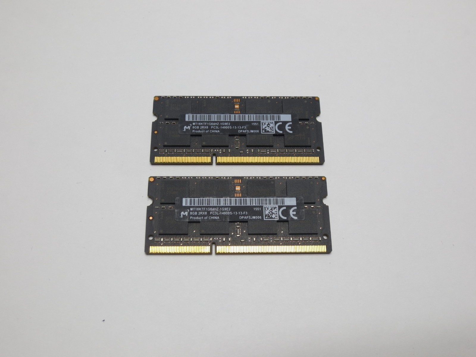 Apple Micron 16GB (2x8GB) 2RX8 PC3L-14900S SODIMM Memory RAM MT16KTF1G64HZ-1G9E2