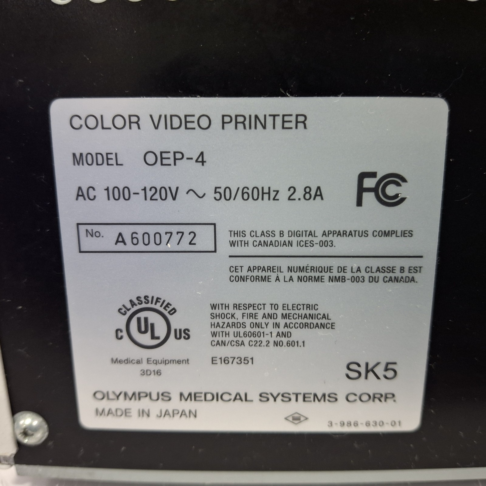 Olympus OEP-4 Color Video Printer