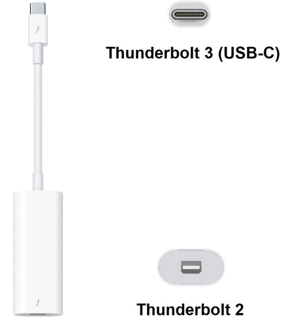 Apple Thunderbolt 3 USB-C to Thunderbolt 2 Adapter A1790 MMEL2AM/A Genuine OEM