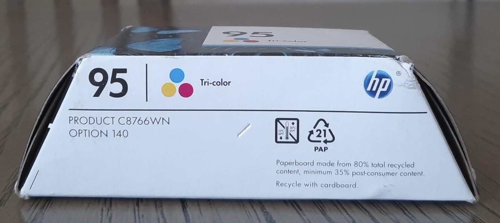 Lot Of 2 Genuine HP 95 Tri-Color Ink Cartridges Factory Sealed
