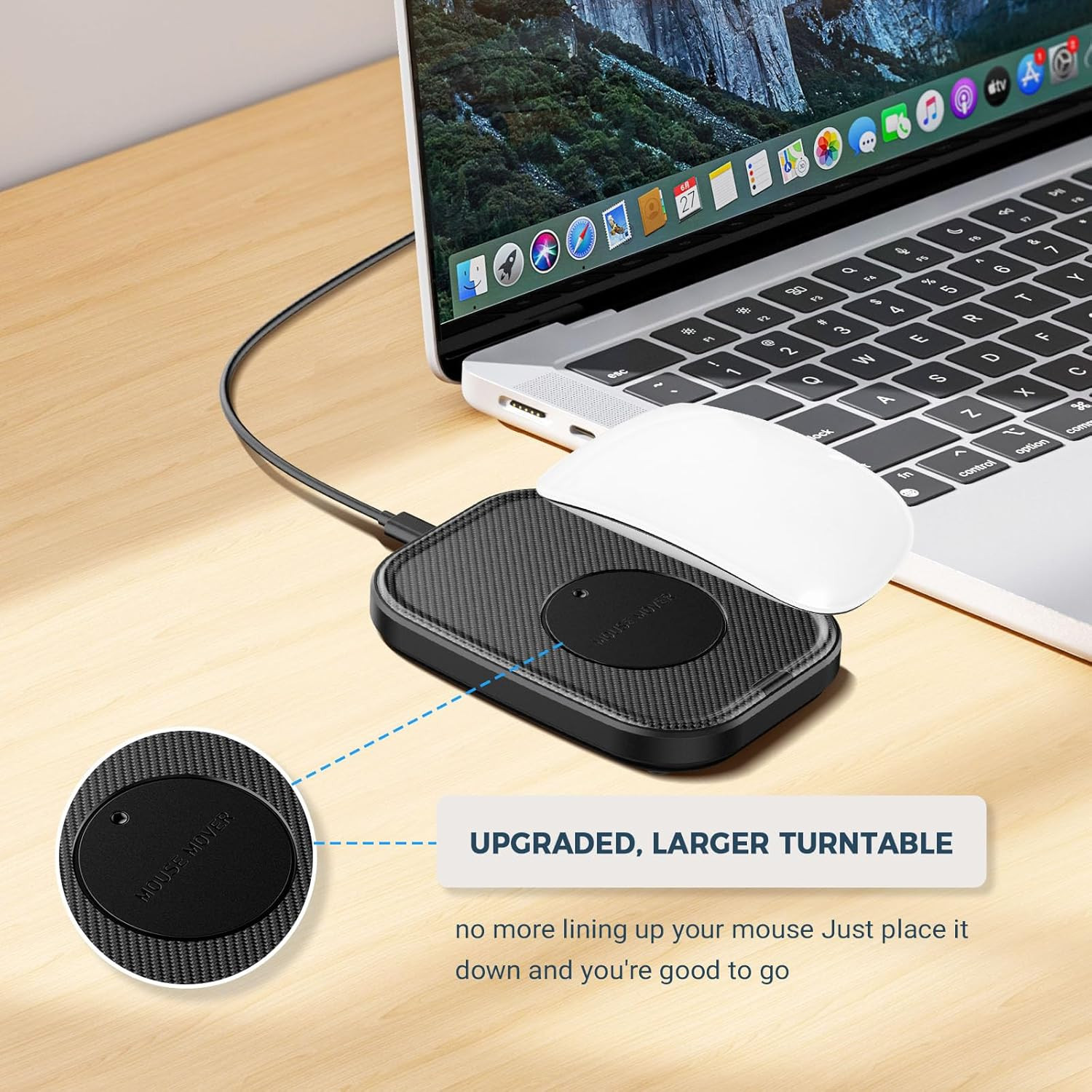 Mouse Jiggler Undetectable – Ultra Slim Mouse Mover with Realistic Movement, No
