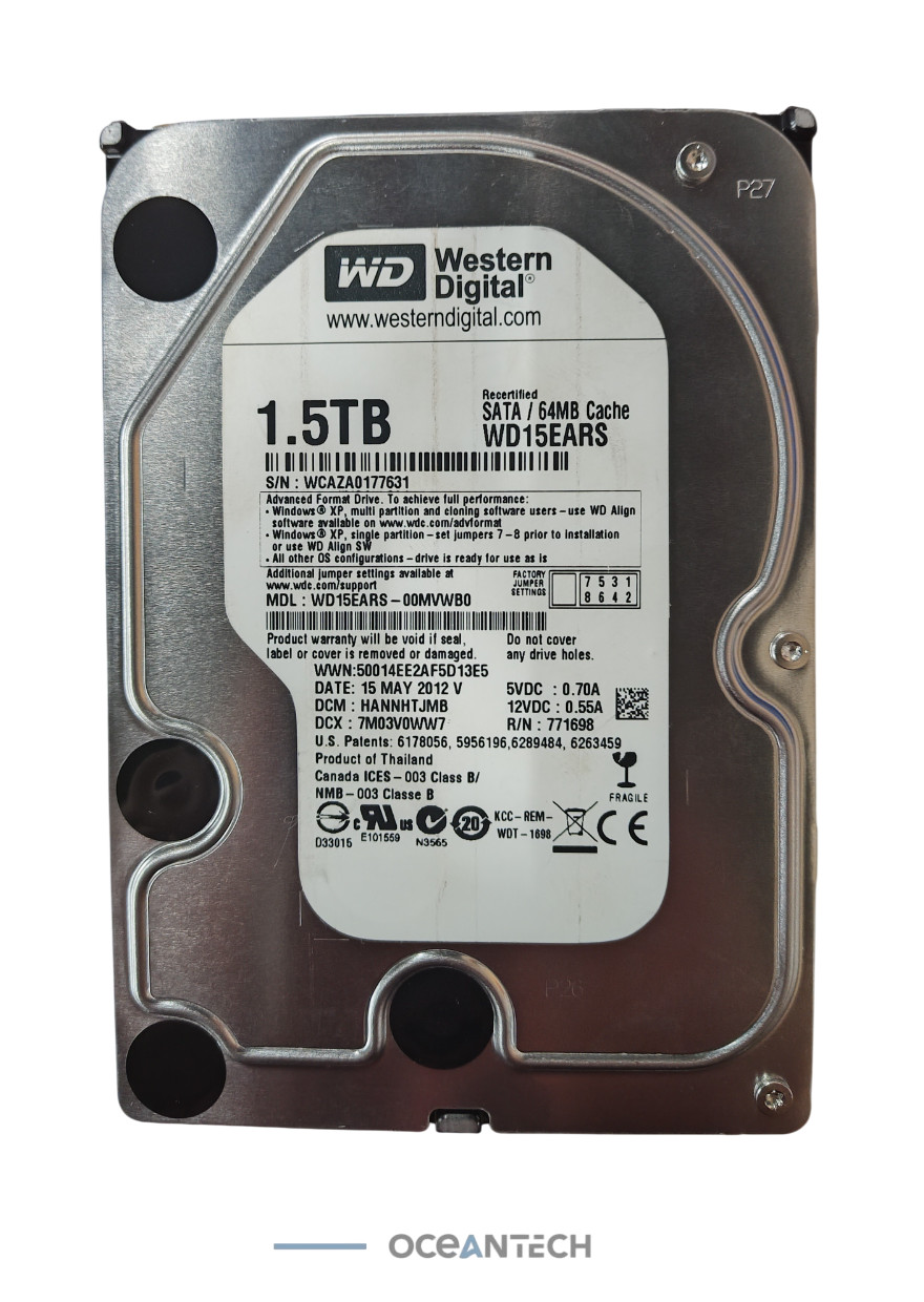 Western Digital 1.5TB SATA 64MB Cache WD15EARS