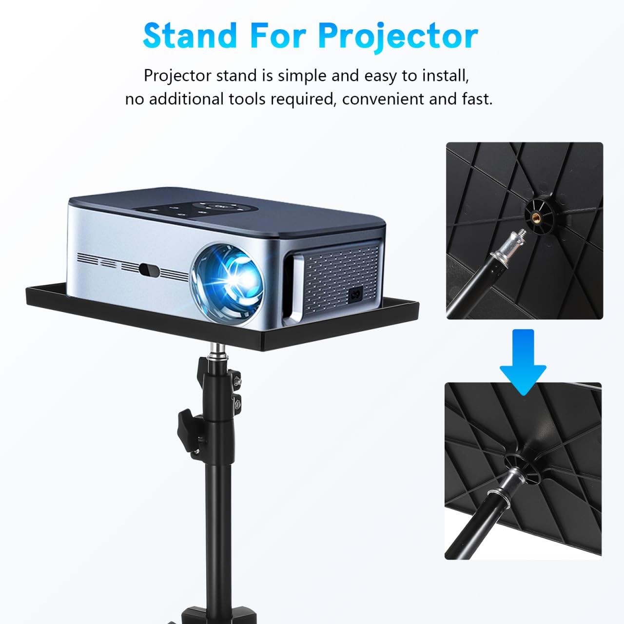 Adjustable Tabletop Floor Laptop Projector Tripod Stand For Home Office Stage