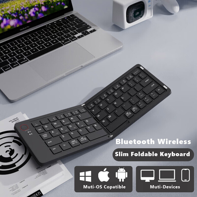 Foldable Wireless Bluetooth Keyboard For Android iOS PC Phone Tablet Universal