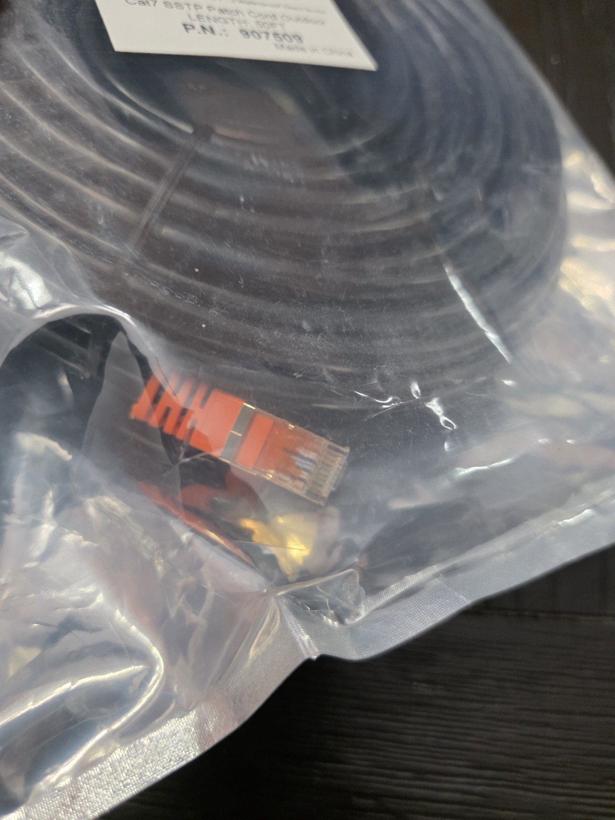 CAT7 Outdoor Waterproof Cable Direct Burial Copper UV Resistant 50 FT New. 🔥