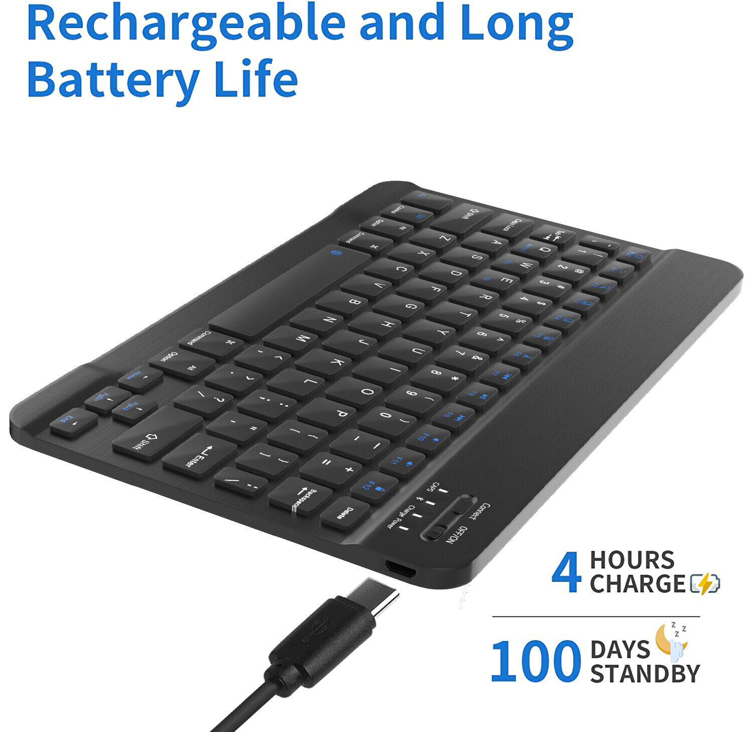 Universal Bluetooth 3.0 Slim Keyboard for Android Windows iOS Tablet PC Laptop