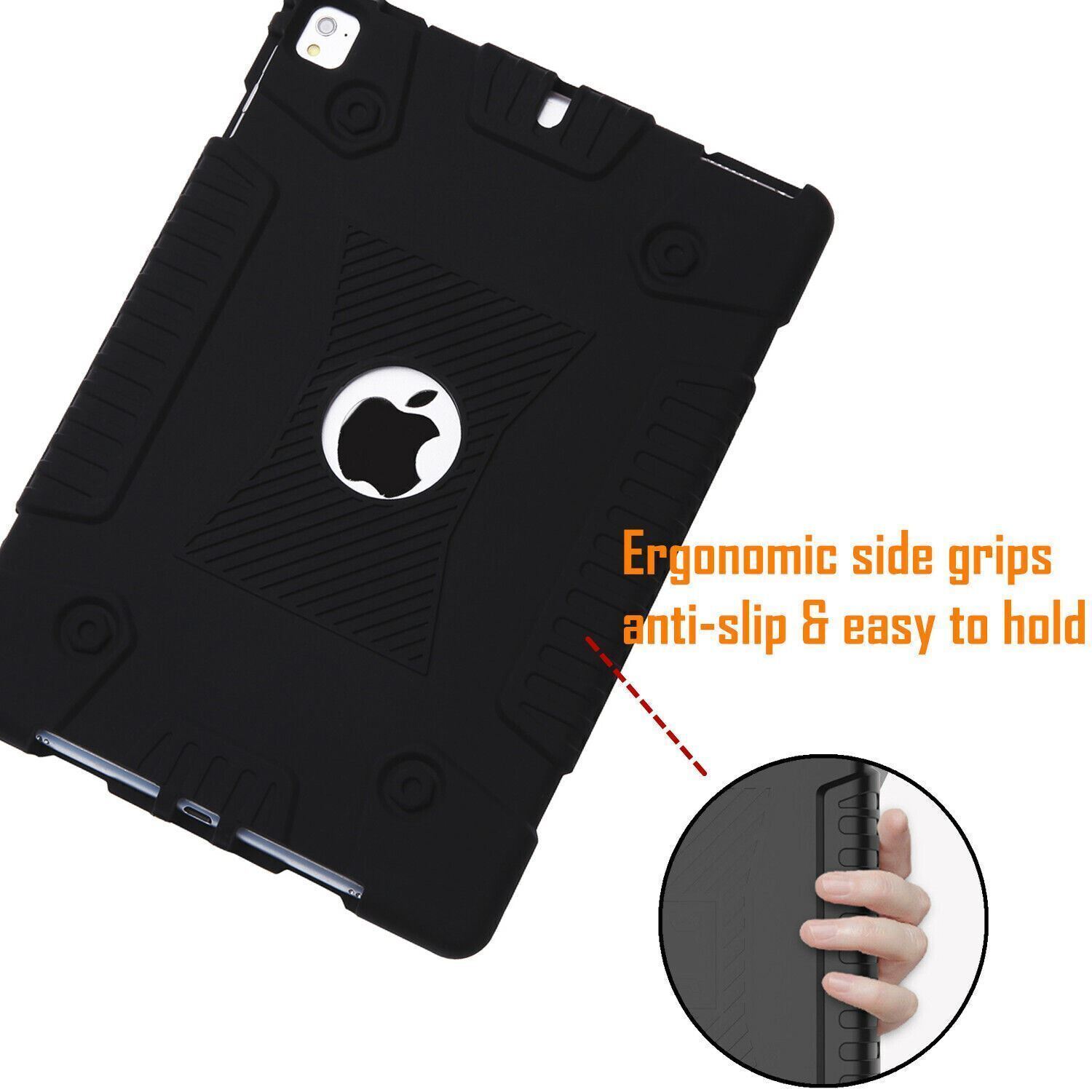iPad 5th / 6th Generation 9.7 Shockproof Slim Soft Case + Tempered Glass Film