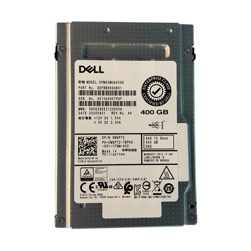 Dell (Kioxia SDFBB86DAB01) 400 GB Write Intensive 2.5 Inches Internal WGP72