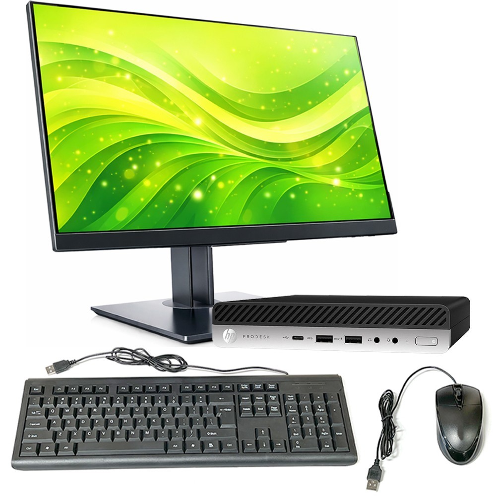 HP Windows 11 Pro Desktop i5 Computer Micro Up To 27″ LCD 32GB RAM 1TB SSD Wi-Fi