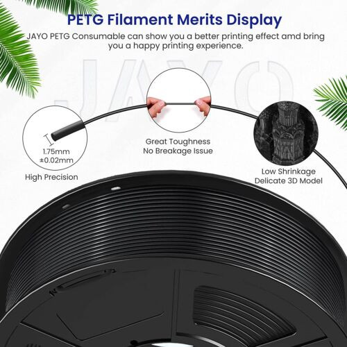 JAYO 5KG Large spool PETG PLA PLA+ ABS PLA Matte filament 3D printer 1.75mm