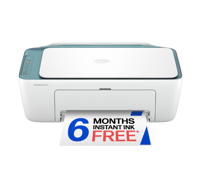 HP DeskJet 2942 Wireless All-in-One Color Inkjet Printer, 6 Months Free Instant