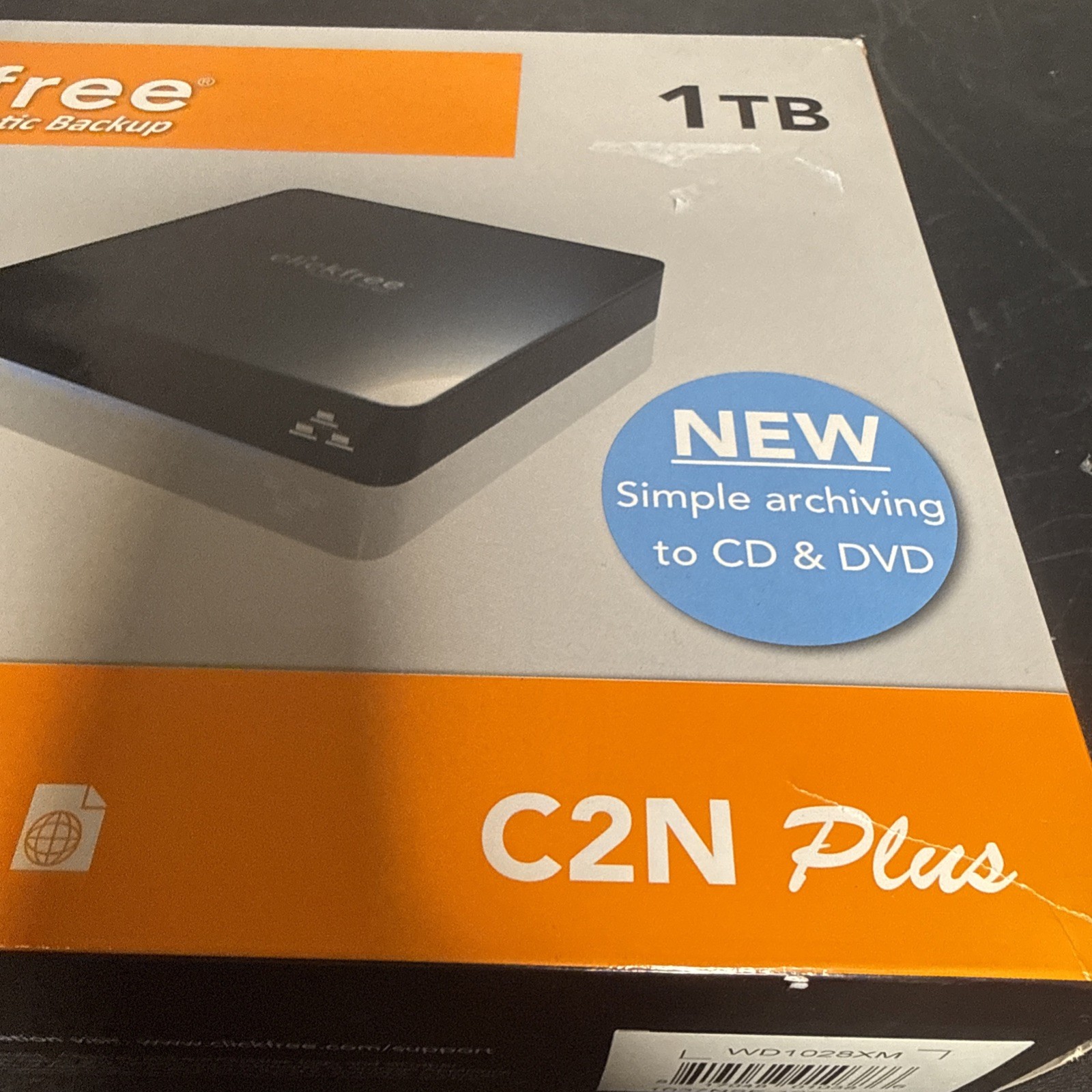 ClickFree Automatic Backup 1TB Model C2N Plus Model#WD1028XM New In Box