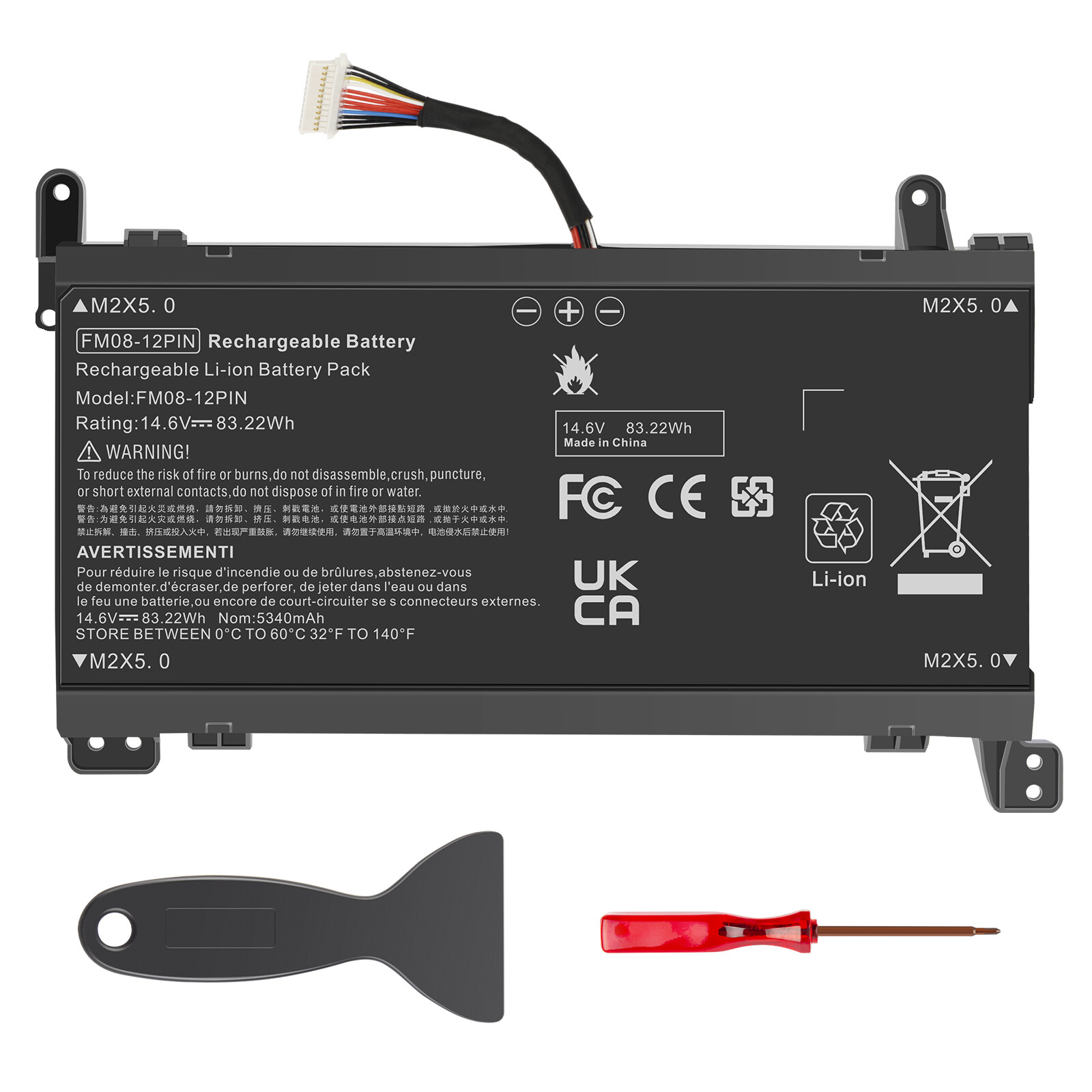 12Pin FM08 Battery For HP Omen 17-AN 17T-AN000 17T-AN100 HSTNN-LB8B HSTNN-LB8A
