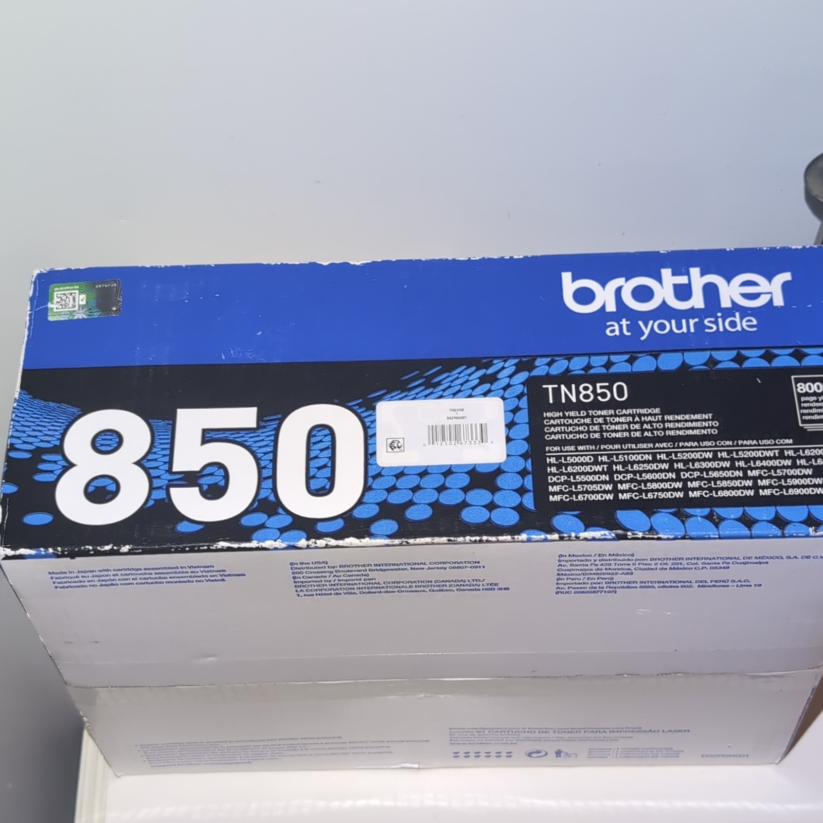 Brother TN850 Genuine Original High Yield Black Laser Toner Cartridge