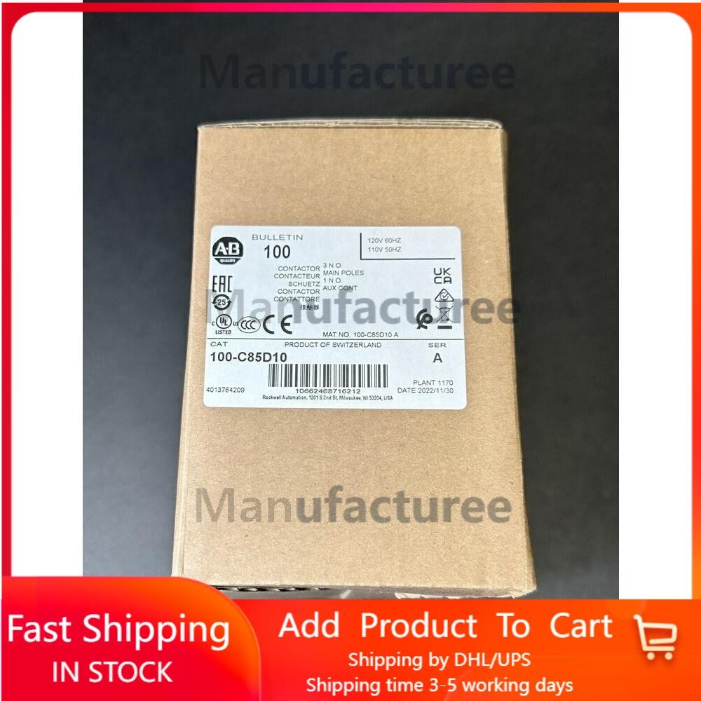 Allen Bradley 100-C85D10 3P 85A 120V Contactor New In Box 100C85D10 US Free Tax