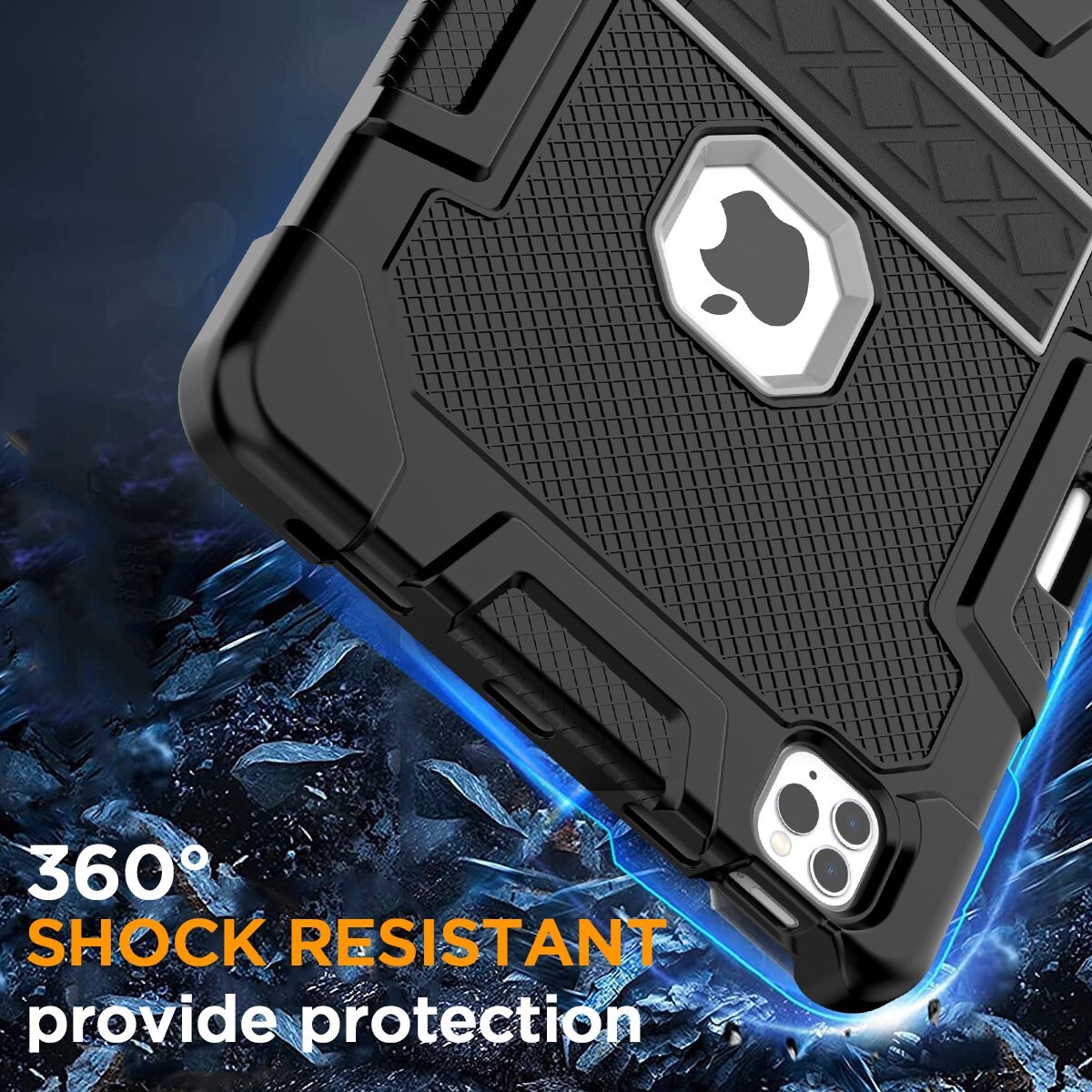 For iPad Pro 11 in 4th/3rd/2nd Gen Rugged Case Shockproof Heavy Duty Stand Cover