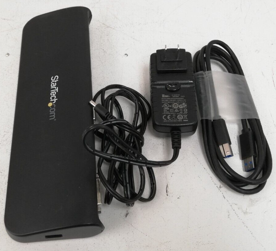 StarTech USB3SDOCKHDV USB 3.0 HDMI/DVI/VGA Docking Station w/Cable Power Supply