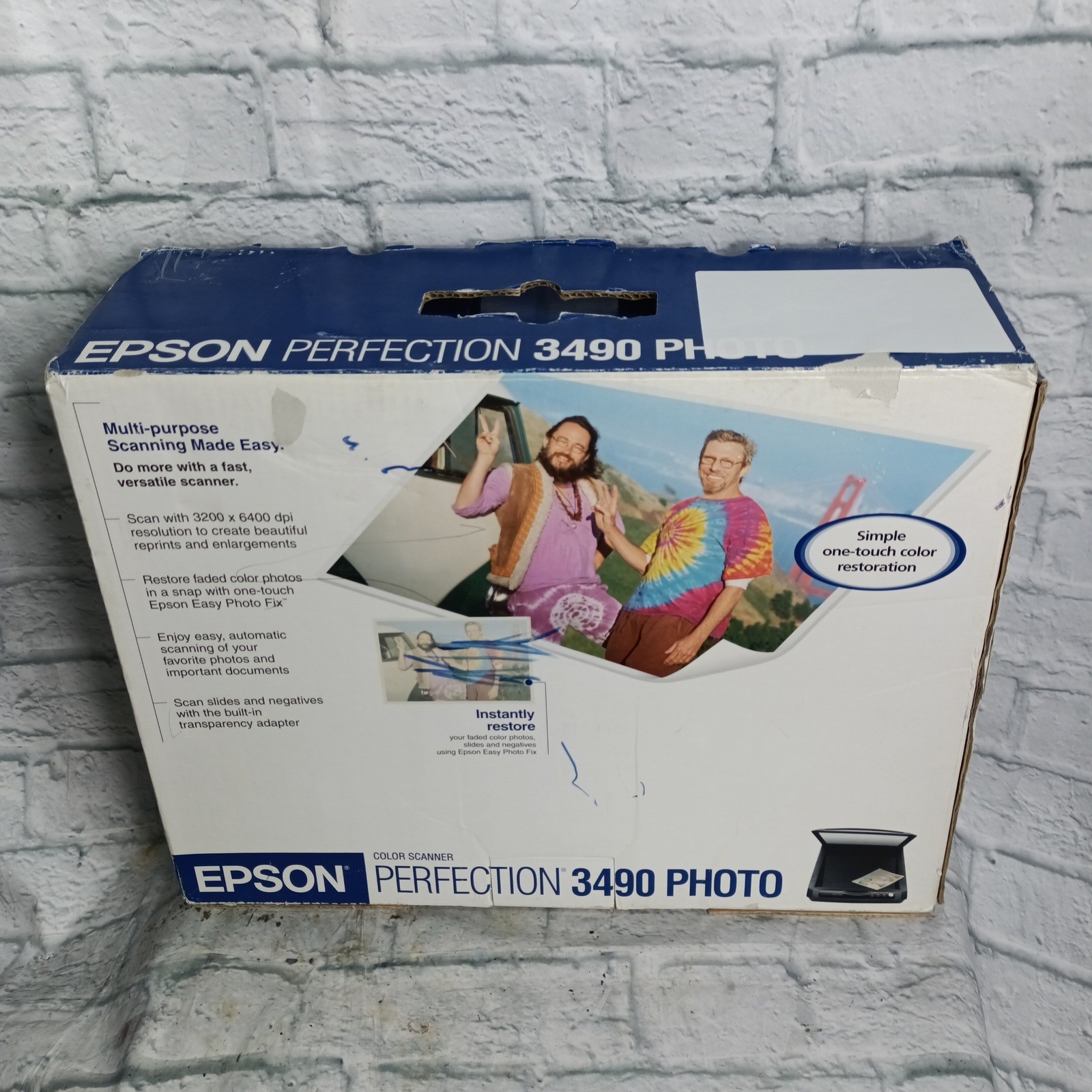 Epson Perfection 3490 Photo Color Scanner J191A with Film Slide Attachment Box