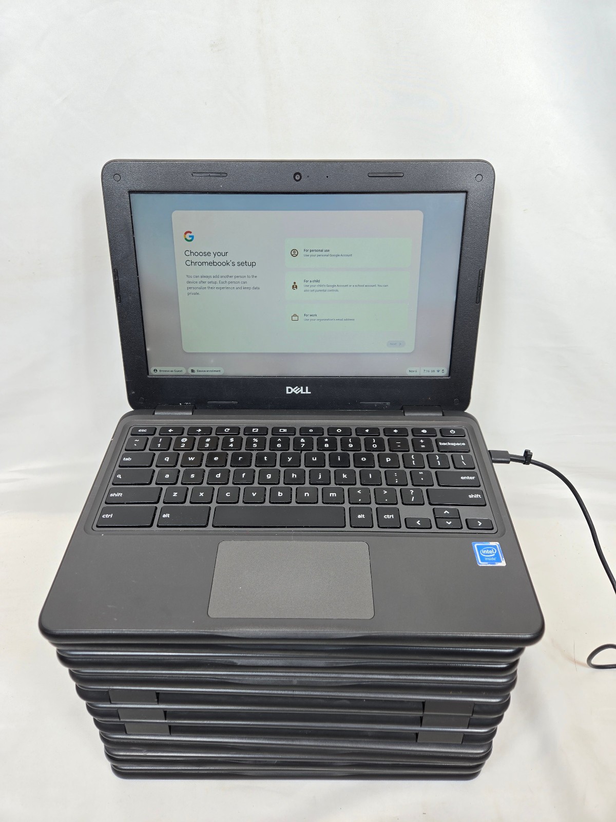 Lot of 10 Dell Chromebook 3100 11.6″ intel celeron/ 4GB RAM / 32GB eMMC *READ*