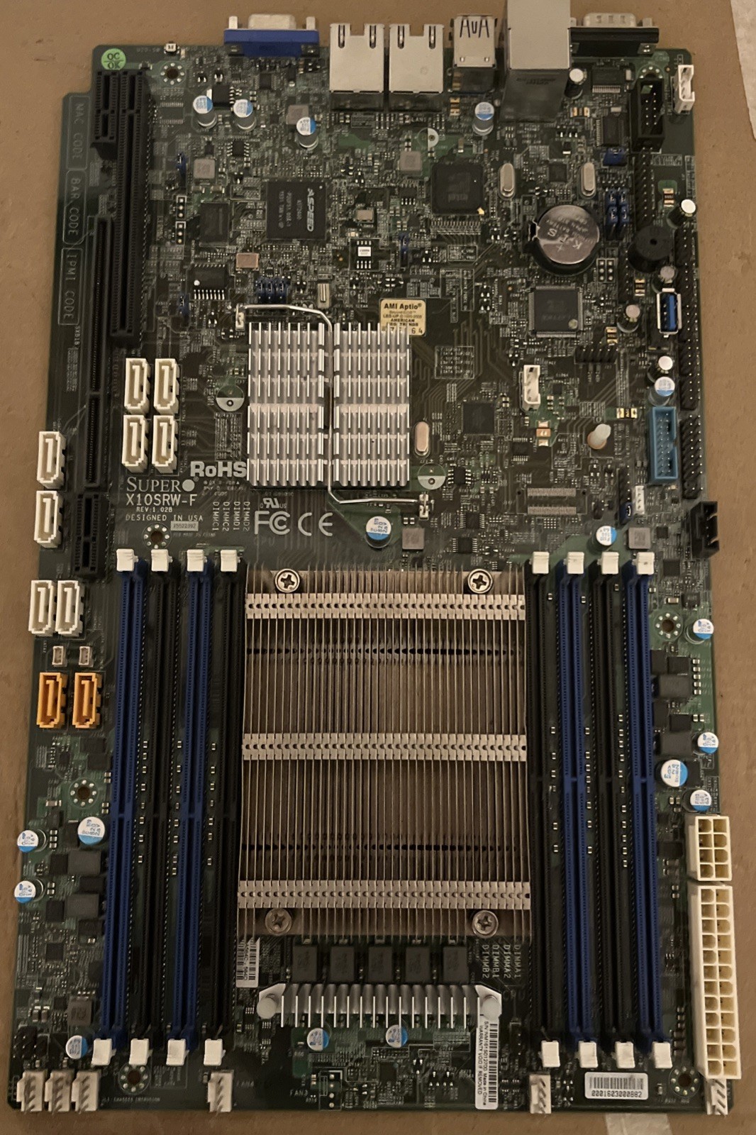 Supermicro X10SRW-F Socket LGA2011-3 ATX Server M/Board/CPU E5-2680V3/Ecard