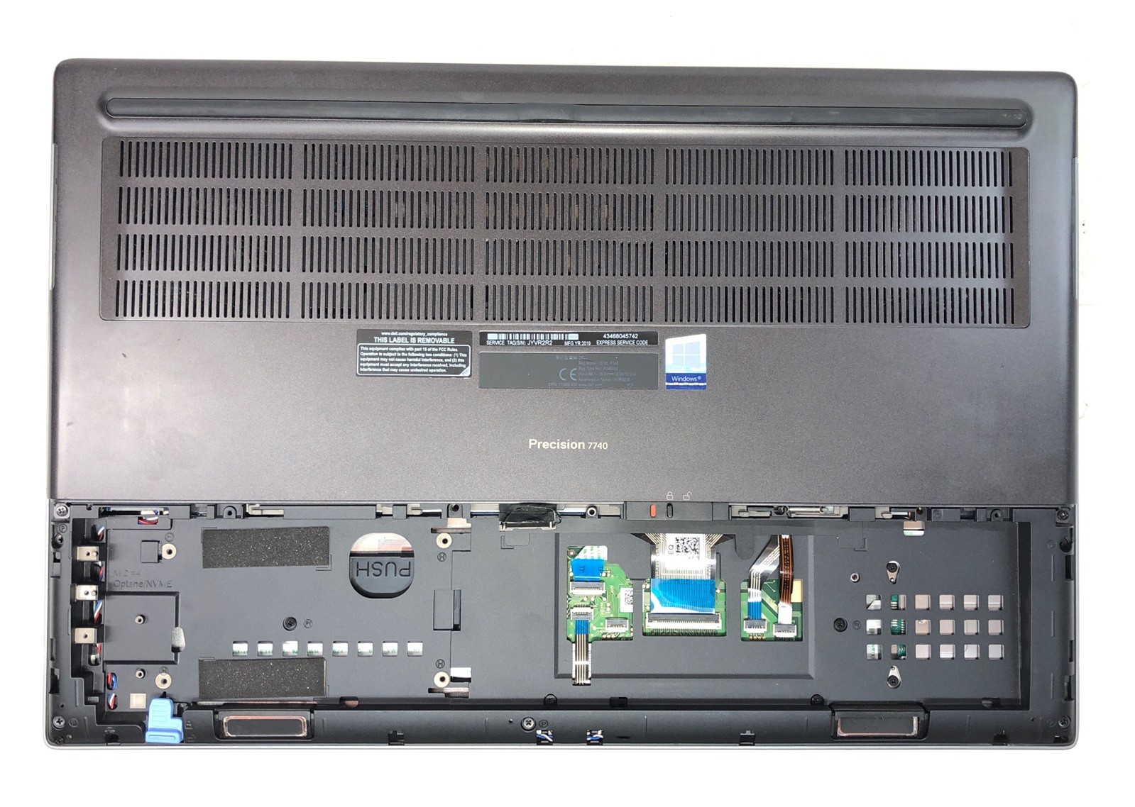 Dell Precision 7740, Intel Core i9-9980HK, Quadro RTX 5000, NO RAM/SSD/OS, PARTS