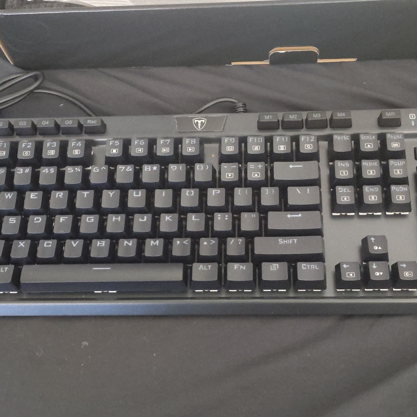 Mechanical Wired Illuminated Gaming Keyboard, Black Full Size English QWERTY