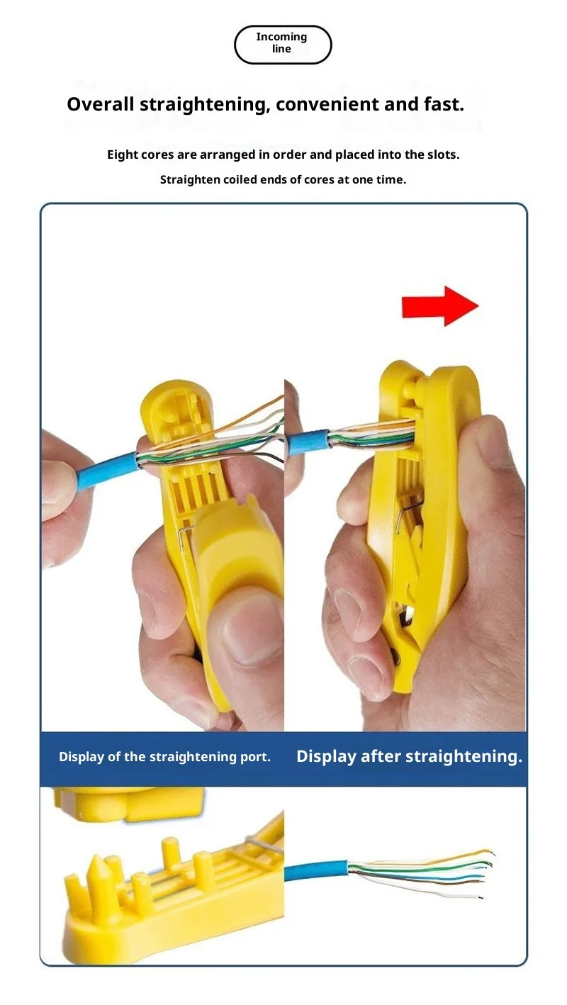 4-In-1 RJ45 Network Cable Tool With Cutting,Stripping,Untangling, And