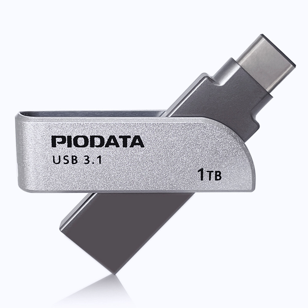iXflash 1 TB Backup Flash Drive USB A & USB C for iPhone iPad & Computer Gray