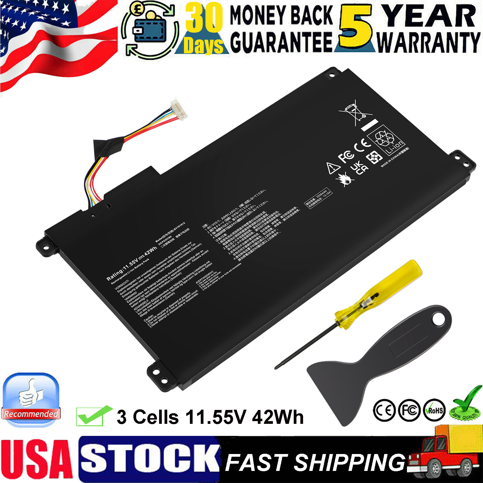 B31N1912 Battery For ASUS VivoBook E410MA L410MA E410KA L510MA R522MA C31N1912