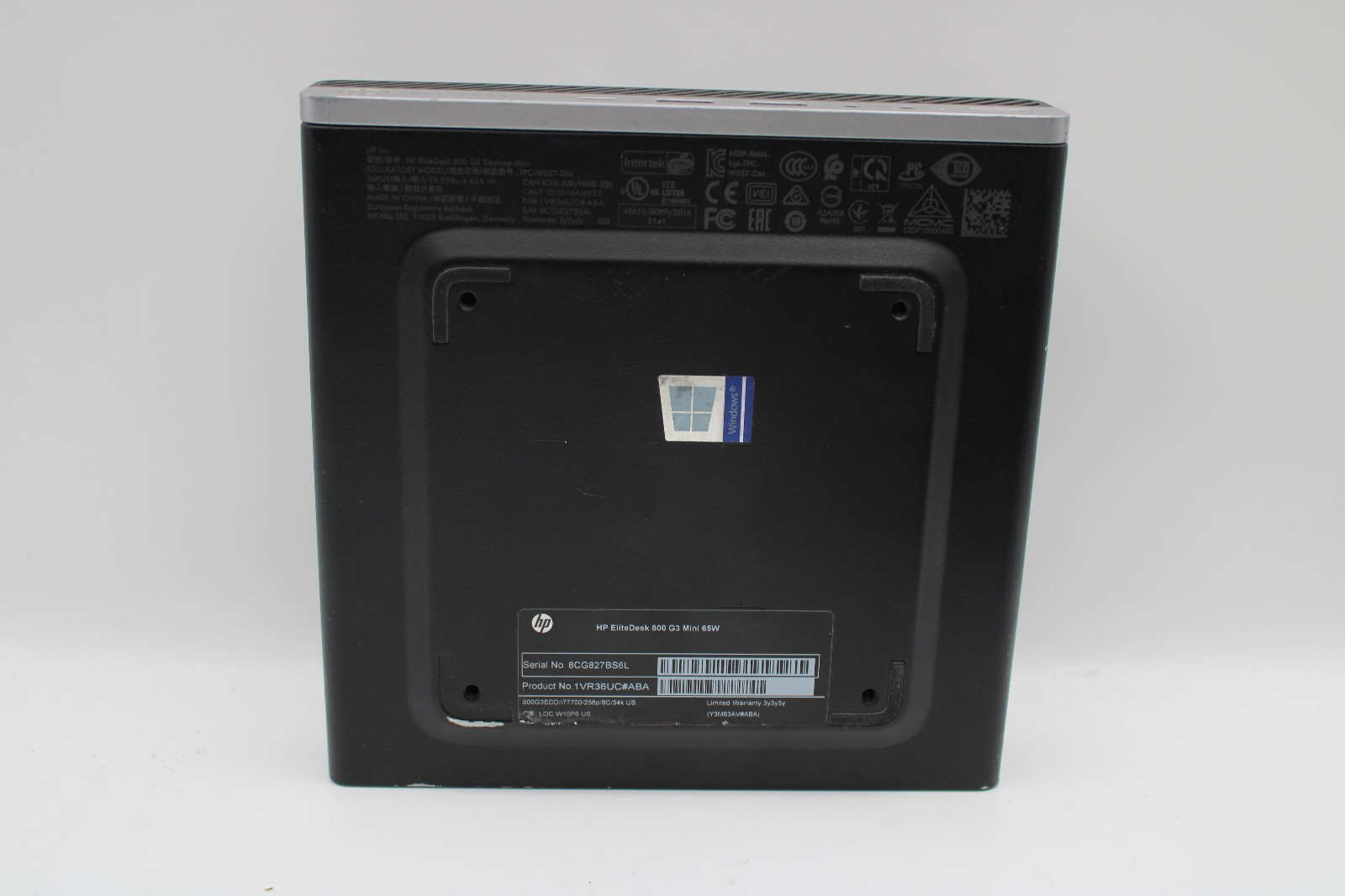 HP EliteDesk 800 G3 65W Mini i7-7700 @ 3.6 GHz 8GB RAM 256GB SSD No OS