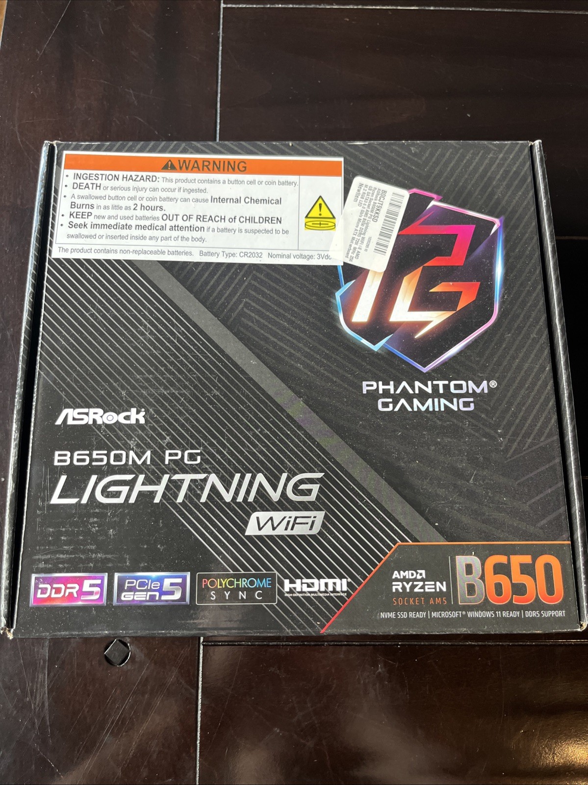 B650M PG Lightning WiFi 6E AMD Ryzen 9000/8000/7000 Series Socket AM5 B650 DD…