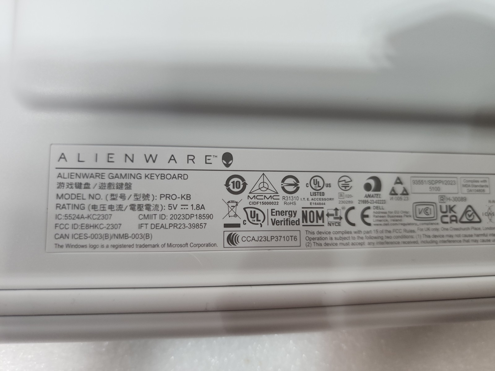 Alienware Pro 75% Wireless Mechanical Gaming Keyboard (Please READ)