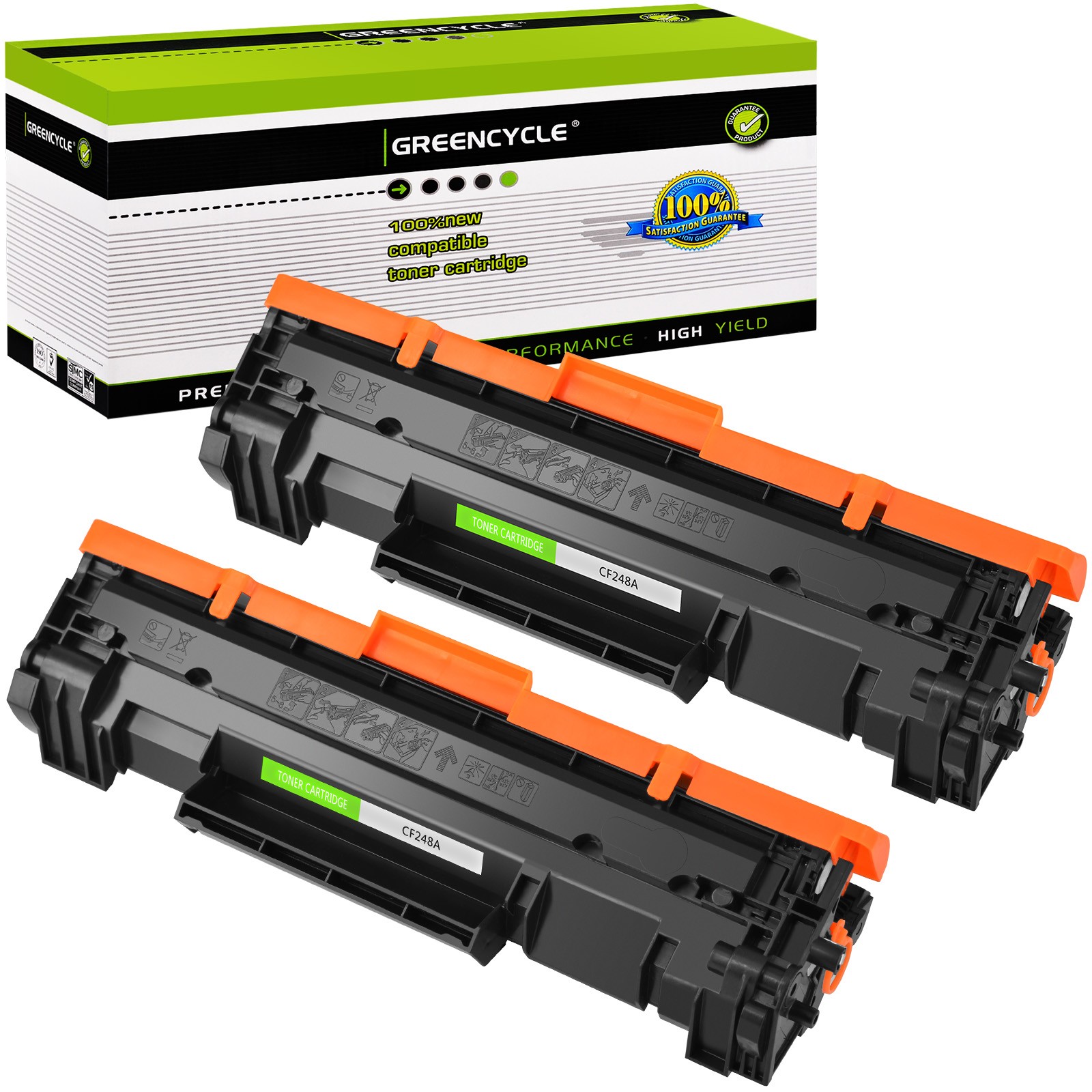 2PK CF248A Toner Compatible with HP 48A LaserJet Pro M16w M15a MFP M29a Printer