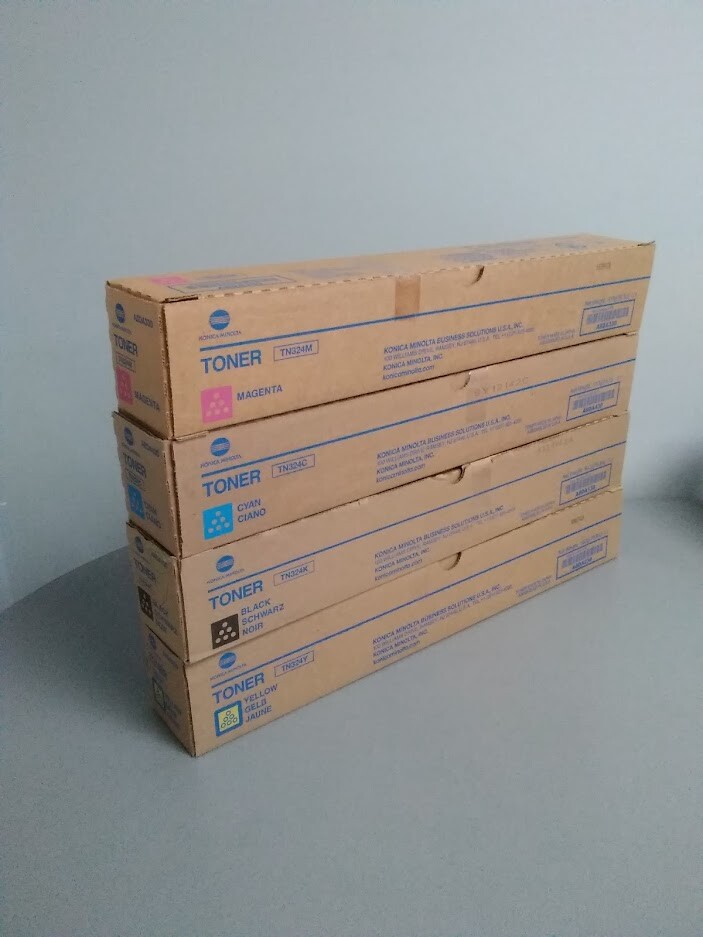 Konica Minolta TN-324 A8DA130, A8DA230, A8DA330, A8DA430 Toner Cartridge SET