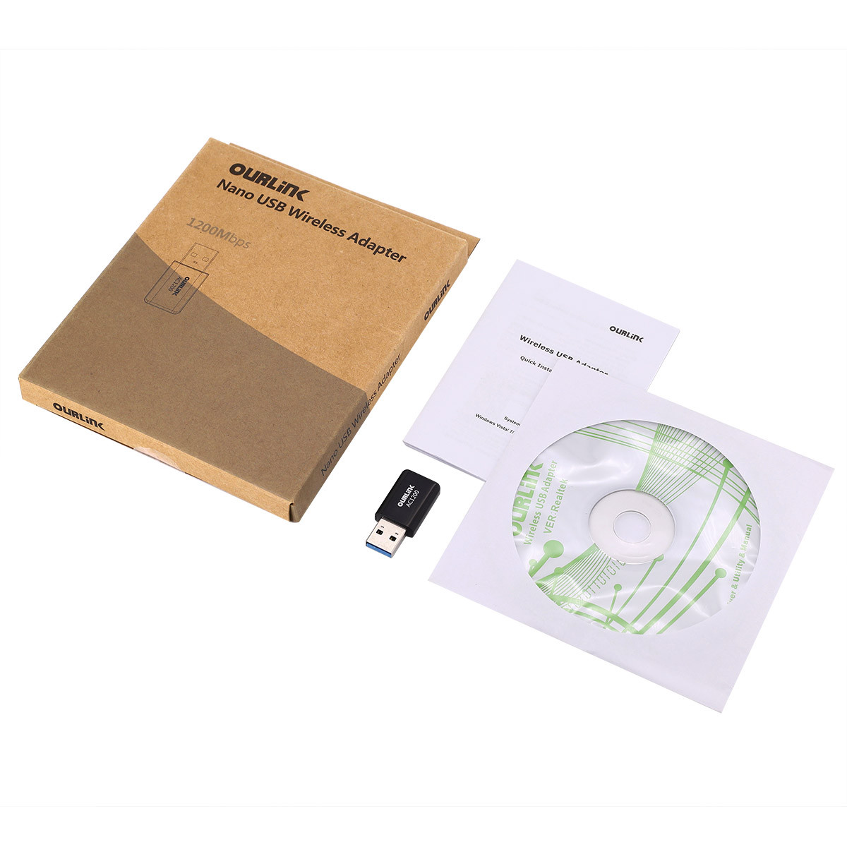 1200Mbps USB Wireless Adapter WiFi Network ac1200 LAN Card 802.11ac & 3D Antenna