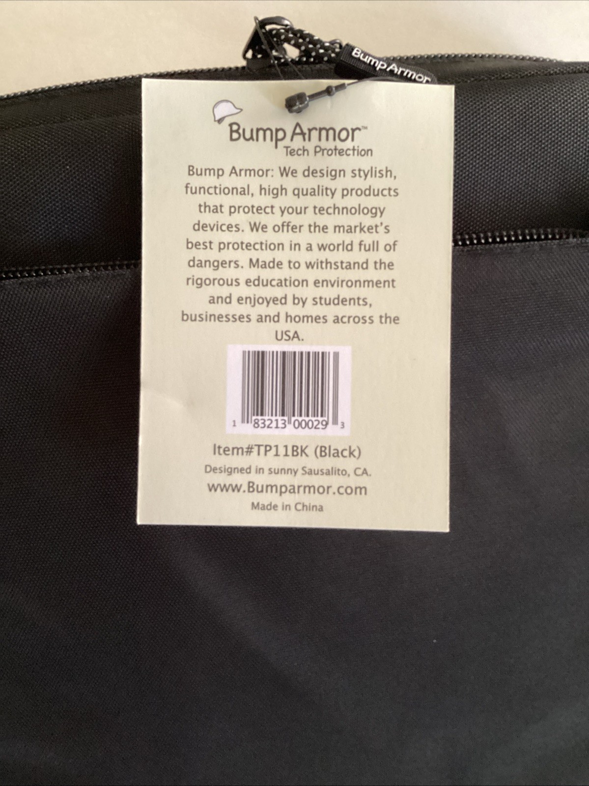 Bump Armor Tech Protection Black Carrying Case Laptop Tablet Chromebook 9”x 13”